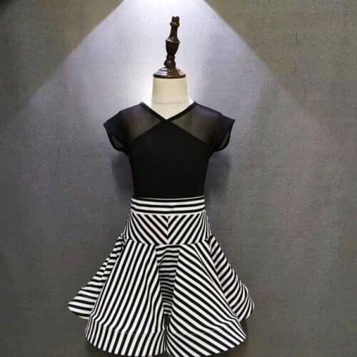 Latin dance dress for girls kids dresses for girls Cha Flamengo Tango Salsa competitive latin dance dress top skirt costumes