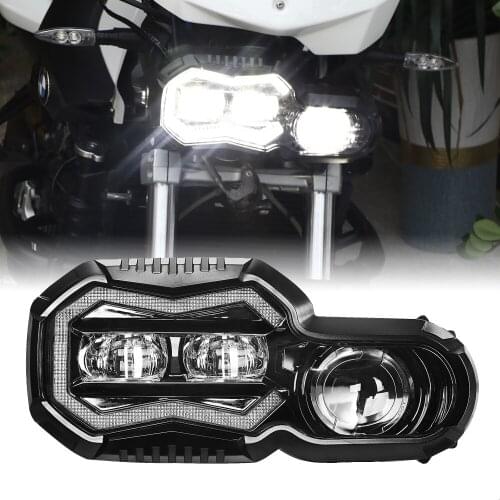 DOT Emark LED Headlight Only Made By LOYO Motorcycle Headlight With DRL LED Headlamp for BMW F650 700 800 GS F800GS