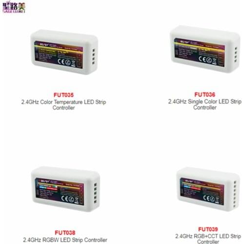 Milight 2.4G RF FUT037 FUT038 FUT039 LED RGB Controller FUT035 FUT036 Dimmer For Single Color CCT RGBW RGB+CCT Strip Tape Light