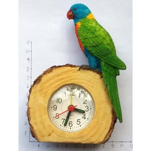 Parrot Home Furnishing ornaments exquisite resin decorations Home Furnishing high-grade small alarm clock