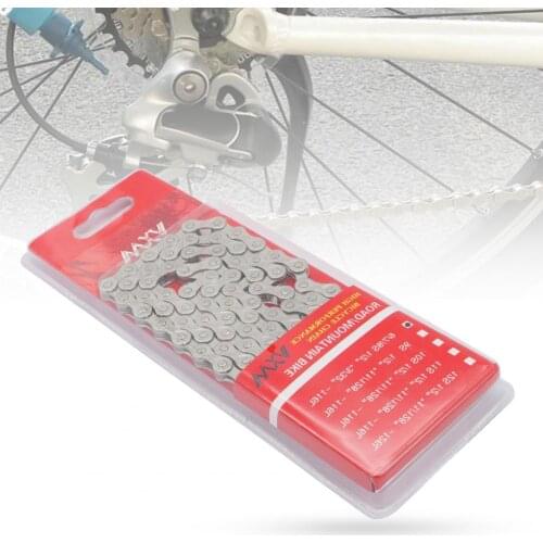 6/7/8/18/21/24-speed Bike Chain Carbon Steel Long Fully Electroplated 116 Knots Professional Bicycle Chain Link for MTB