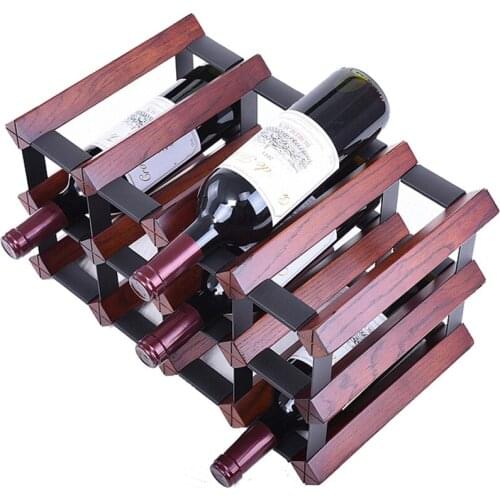 Redwood Wine Rack Home Creative Wine Rack Wooden Champagne Wijnrek Wine Holder Bar Whisky Bottle Rack Shelf Botellero