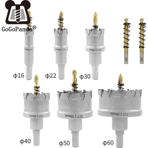 High Quality Alloy Hole Saw TCT Hard Stainless Steel Hole Reaming Drill A Titanium Plated Center Drill 8pc