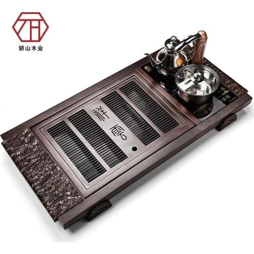 [Yan Mountain] wholesale new Chinese tea tea tea to send large Ebony Wood auspicious clouds can be equipped with electromagnetic