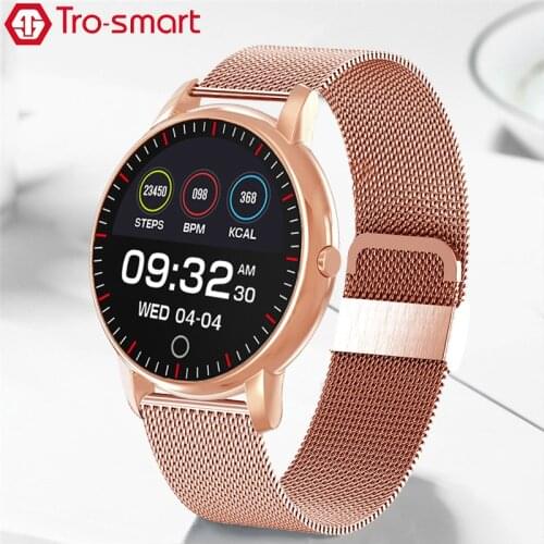 Ladies Rose Gold Smart Watch Women Men Smartwatch Fitness Tracker Watch For Android iOS Electronic Smart Clock Sport Smart-Watch