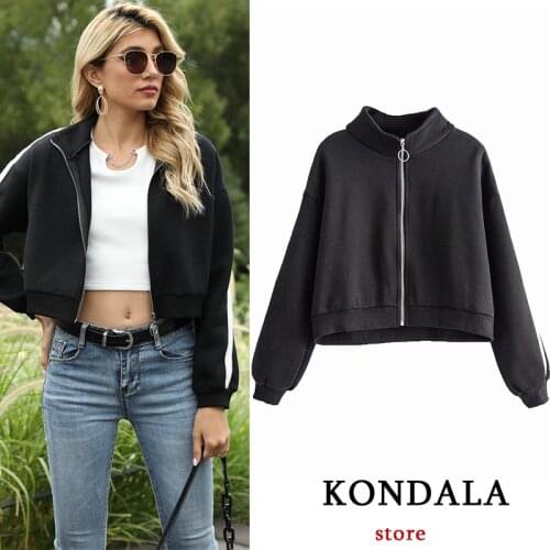 Za Fashion 2021 Women Sweatshirt Oversized Spring Cotton Streetwear Fleece Ladies Outfits Casual Zipper Patchwork Women Chic Top