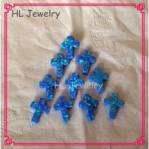 100PCS/Lot OP05 Cross Opal 9*12MM Synthetic Opal Cross Wholesale