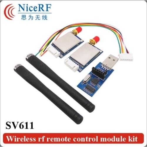2pcs/lot 470MHz RS232 Interface|100mW GFSK modulation Wireless RF Module SV611 Used for Industrial data acquisition