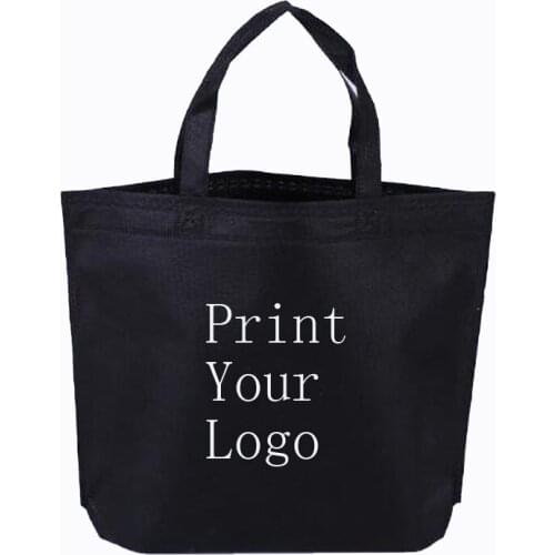 300pcs Custom Non woven bags Print your logo make logo on shopping bags Shopping cost sale get off 50