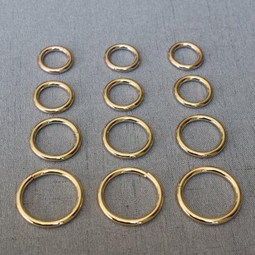 50 Pcs/Lot 15mm 20mm 25mm 32mm O Ring Metal Buckle for Handbag Strap Dog Chain Webbing Snap Clasps Purse Bag Handle OR69506