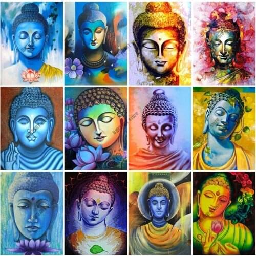 5D Diy Diamond Painting Religion Diamond Embroidery Buddha Full Square Mosaic Cross Stitch Kits Handicraft Room Decoration