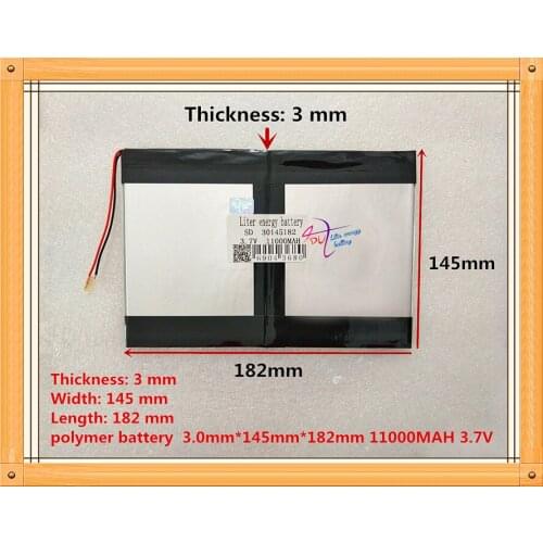 The tablet battery 30145182 11000mah 3.7V Polymer lithium ion / Li-ion battery for tablet pc battery