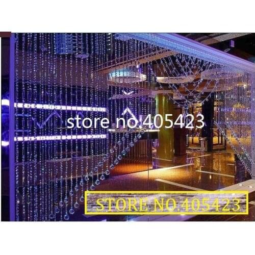 Free ship!160m/lot (curtain size 7.8m*2.5m) window door AAA+ Shining Crystal bead curtain Wedding event Decoration Room Divider