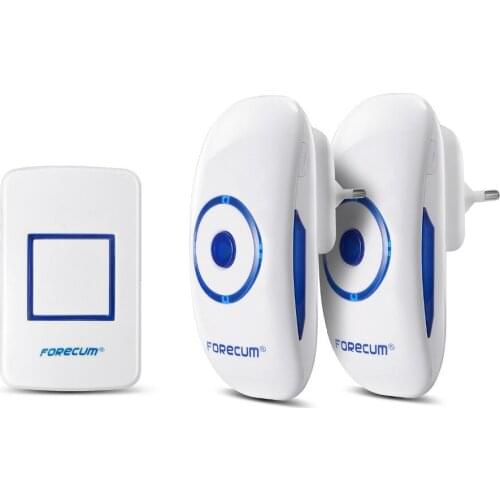 Forecum 8f Wireless Doorbell Waterproof Door Bell Kit, 1000 Feet Operating, 36 Chimes, 1 transmitter+2 Receivers