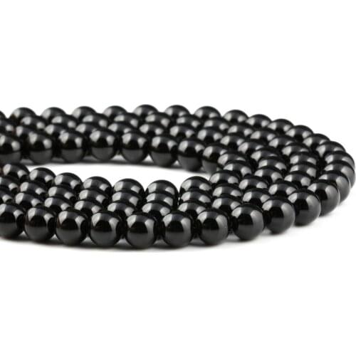 Fine Natural Stone Bead Round Small Beads For Women Jewelry Making DIY Bracelet Necklace Accessories 4-10mm 15inch