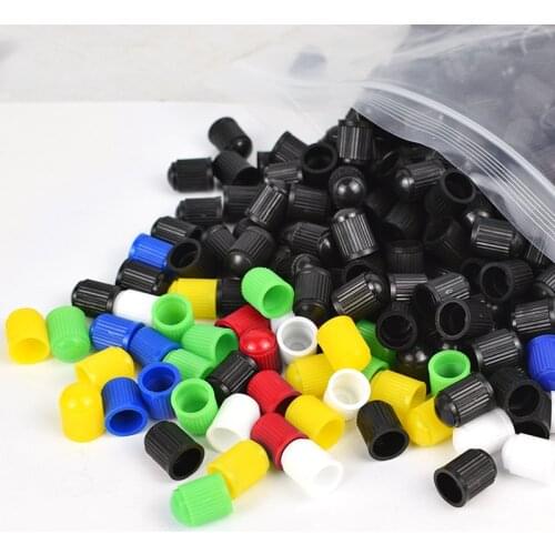 50/100pcs Car Wheel Tyre Schrader/Presta Valve Stem Plastic Caps Colorful Dustproof Nozzle Cap Covers MTB Bicycle Accessories