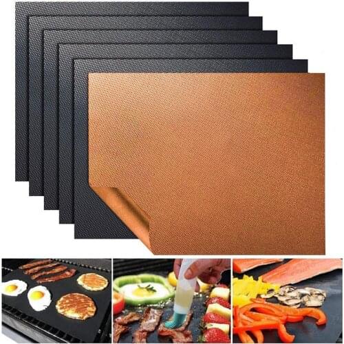 40*33cm Baking Mat Sheet Heat Resistance BBQ Tools Easily Cleaned BBQ Grill Mat Non-stick Cooking Grilling Kitchen Tools