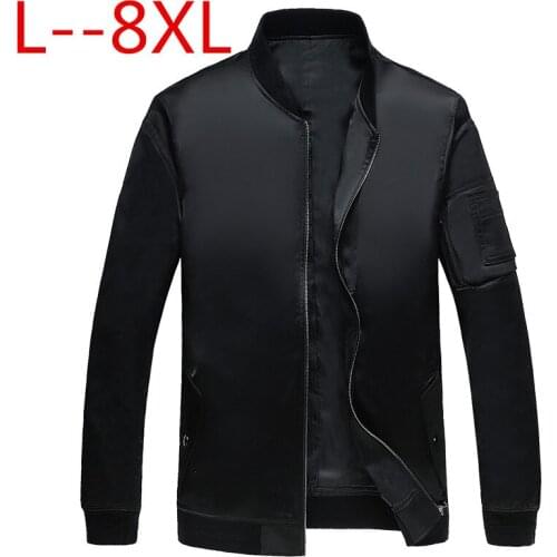 10XL 8XL 6XL Spring Autumn Casual Solid Fashion Slim Men Bomber Jacket Male Baseball Mens windbreaker Jackets Coat Mens Jacket