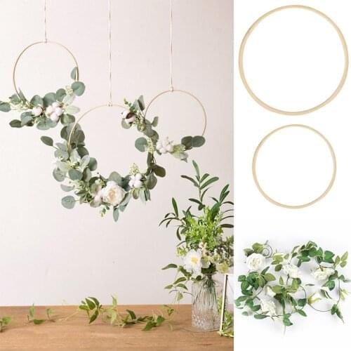 10-40cm Gold Iron Metal Ring Wreath Flower Rack Wedding Bridesmaid Handheld Garland DIY Birthday Party Backdrop Decor Hoop