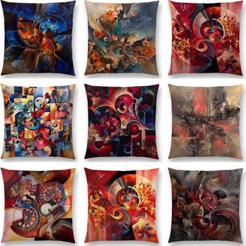 3d Print Gorgeous Abstract Art Painting Mysterious Pattern Colorful Fantasy Sculpture Cushion Cover Decor Sofa Throw Pillow Case