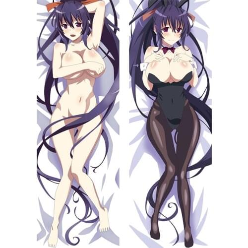 High School DxD Akeno Himejima Bunny Body Pillow Covers Anime Sexy Boy Girl Hugging Dakimakura Home Room Decor Long Throw