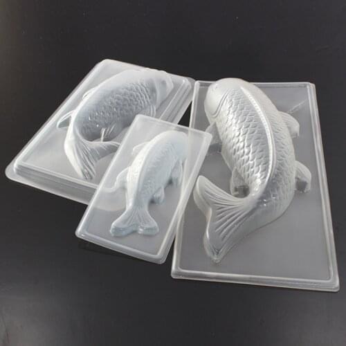 New Year 3D Plastic Cyprinoid Fish Carp Fish Mold,Cake Pudding Jelly Mold Sugarcraft Mold Tool Kitchen Chinese Style