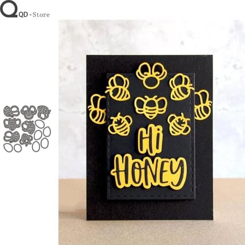 New Little Bee Cutting Dies Stamps Dies Scrapbooking Mold Cut Childrens Handmade Tools DIY Craft Decoration 2021 New Metal Dies
