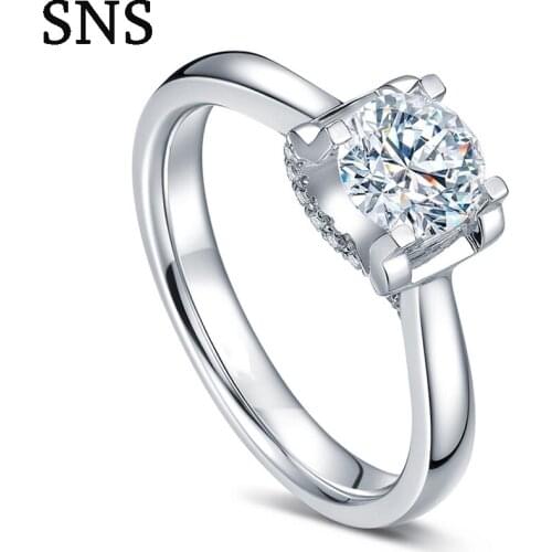 Solid 14k White Gold Wedding Ring 0.3ct Natural Diamond Ring Unique Design Simple Ring Real Diamond Jewelry For Women Gift