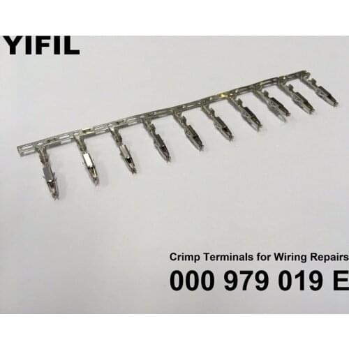 50/100pcs/lot Crimp Terminals (Pins) For Repair Wire 0.5mm2 For Audi VW Skoda Seat 000979019E