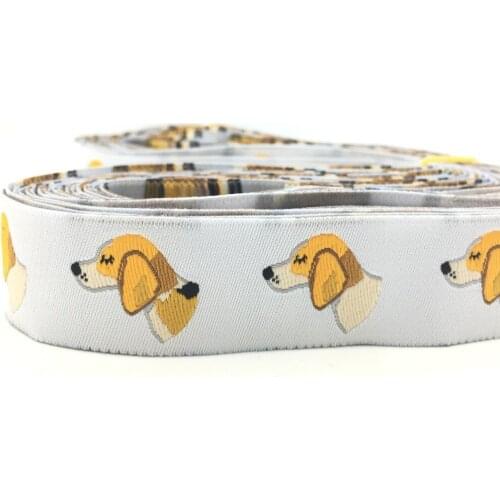 10 Meters 7/8'' 22mm Beagle Dog Dog Collar Woven Jacquard Ribbon Wholesale