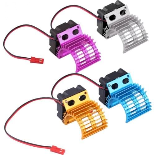 Motor Cooling Heat Sink With Cooling Fan for 1/10 Scale Electric RC Car Heatsink Top Vented 380 / 390 Motor Buggy Crawler Kit