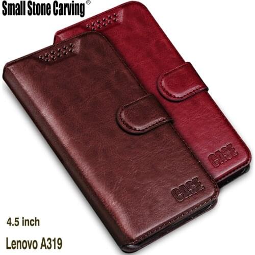 Magnetic luxury leather case for Lenovo A319 A 319 LenovoA319 phone housing flip cover case with mobile phone covers cases