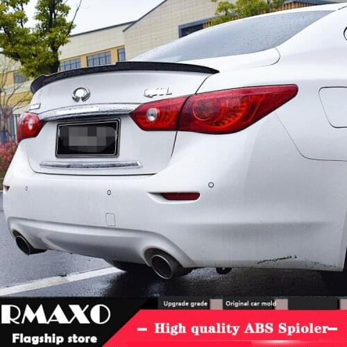 For Infiniti Q50 Spoiler 2014-2019 Infiniti Q50 Spoiler DFK ABS plastic Material Car Rear Wing Color Rear Spoiler