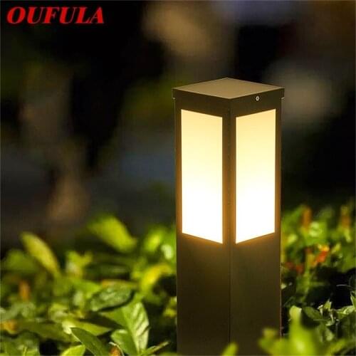 OUFULA Solar Lawn Light Outdoor LED Waterproof Modern Garden Lamp Home Decorative For Villa Duplex Park