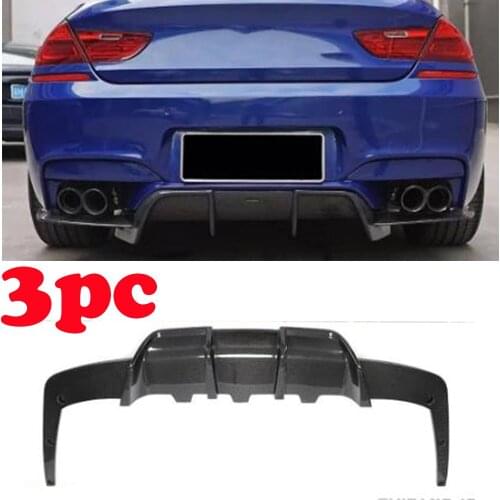 Carbon Fiber Rear Bumper Lip Diffuser Spoiler for BMW 6 Series F06 F12 F13 M6 M Tech M Sport 2013 - 2016