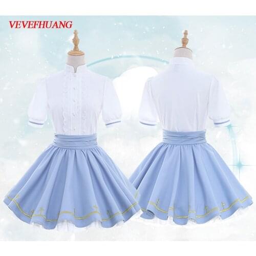 VEVEFHUANG кигуруми High Quality Animal Sakura Kinomoto Cosplay Clothes Card Captors T-Shirt Costume Halloween Xmas Carnival