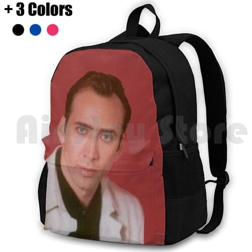 Nicolas Cage Outdoor Hiking Backpack Waterproof Camping Travel Nicolas Cage Nicolas Cage Transparent Beauty Powerful Star
