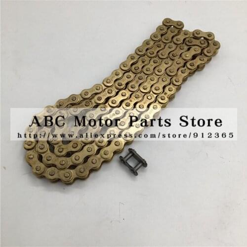 Gold 428 102/104/108 links GOLD O-RING chain 110-150cc dirt bike/pit bike 420 Chain Gold For CRF 50 70 SSR Pit Dirt Bike