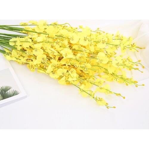 1pcs Simulation flower single dance orchid silk flower butterfly orchid home decoration living room display