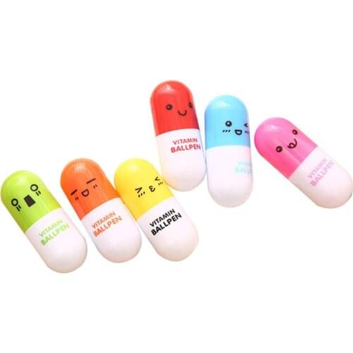 10PCS Cute Capsule Pill Telescopic Pen Wedding Bridesmaid Guest Gifts Kids Birthday Baby Shower Party Favors Souvenir Giveaway