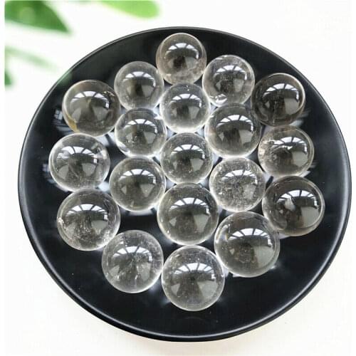 2pcs 100% Natural Clear White Crystal Gemstone Ball Sphere Healing Decoration Natural Stones and Minerals