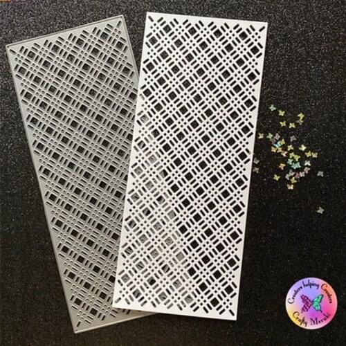 2021 New Arrival Cross Grid Line Rectangle Metal Cutting Dies Craft Scrapbooking Knife Mould Blade Punch Stencils Dies Cut Model