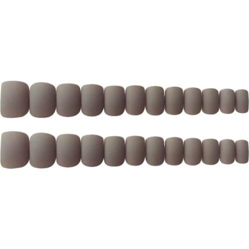 24Pcs Women DIY Matte Ballerina Full Cover Short False Fake Nails Art Tips