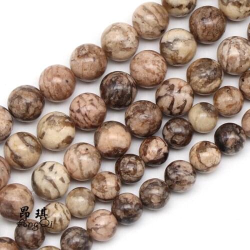 AA Yellow Chrismatite Natural Stone Beads Clear Round Loose Bead for Jewelry Making DIY Bracelets Necklaces Accessories