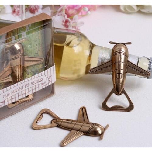 Antique Air Plane Airplane Shape Wine Beer Bottle Opener Metal Openers For Wedding Party Gift LX2548