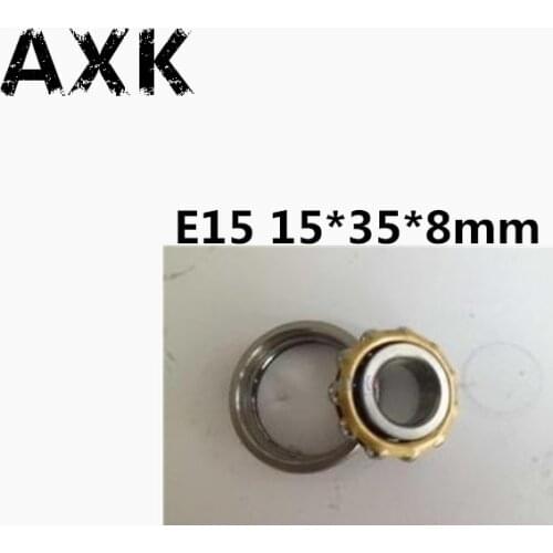 Free shipping high quality 1pcs E15 (15*35*8mm) Magneto Bearing Angular Contact Separate Permanent Motor Ball Bearings EN15 FB15