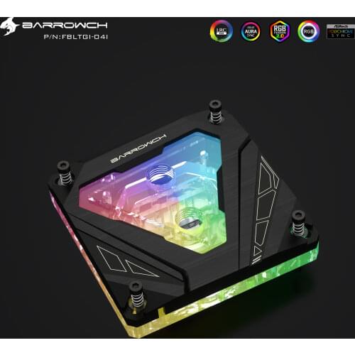 Barrowch CPU Water Cooling Block M Series for Intel 115X 1200 X99/x299 Future Mechanical Style Cpu Liquid Cooling Cooler