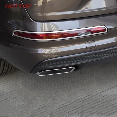 For Audi Q7 4M 2016 2017 2018 Matt ABS Chrome Rear Fog Light Lamp frame Cover Trim 2pcs