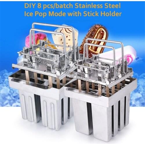 Stainless steel ice cream mould Popsicle mold Commercial Popsicle mold model 8 grid popsicle bucket making machine