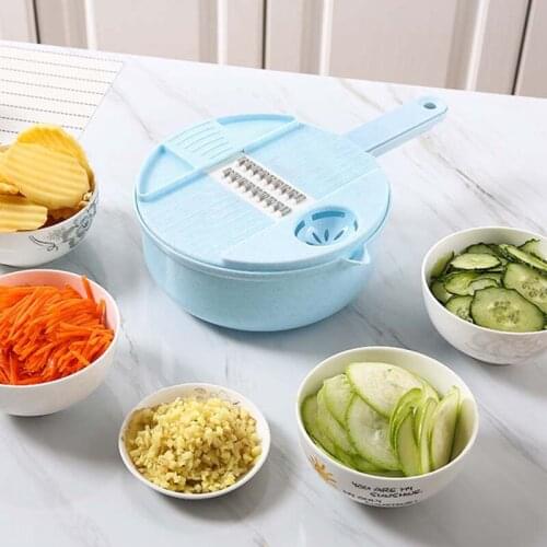 Function Chopper Potato Radish Slicing Planer with Hand Protector for Making Salad Kitchenware Piece Set